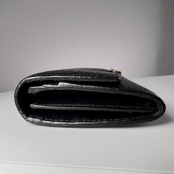 BURBERRY Black Grainy Leather Continental Wallet + Box+ Dust bag - Picture 6 of 12